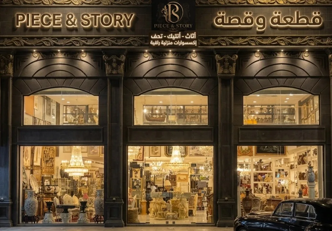 واجهة معرض قطعة وقصة في البوادي بجدة